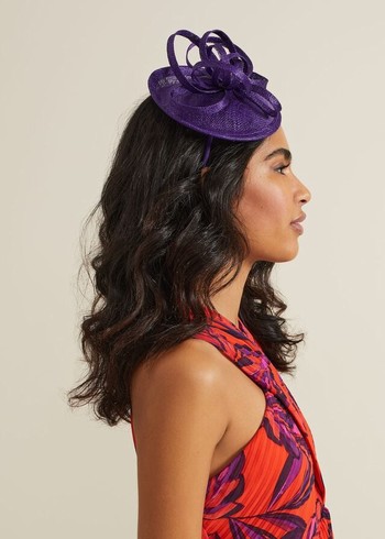 Phase Eight Twist Disc Fascinator Hats Purple Australia | RV7123908